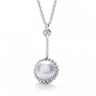 925 Sterling Silver Swarovski Pearl Necklace