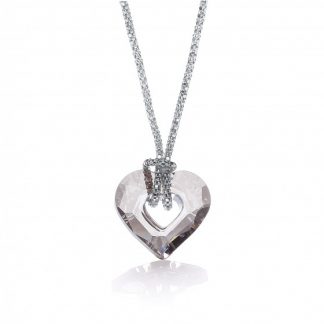 925 Sterling Silver Swarovski Small Heart Necklace
