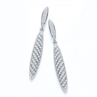 925 Sterling Silver Cubic Zirconia Elegant Drop Earring