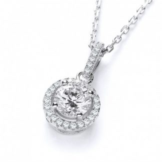 925 Sterling Silver Cubic Zirconia Stone Pendant