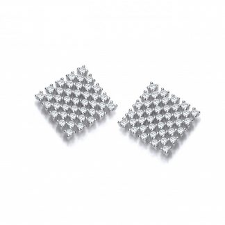 925 Sterling Silver Square Studs