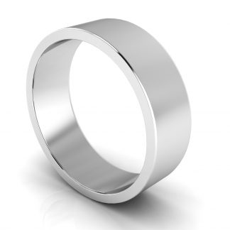 Platinum 950 6mm Flat Plain Unisex Wedding Ring