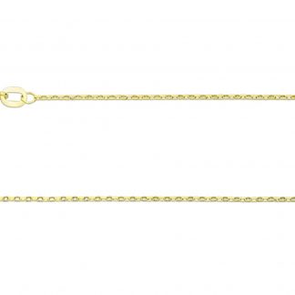 9ct Yellow Gold 1.0mm Unisex Diamond Cut Belcher Chain
