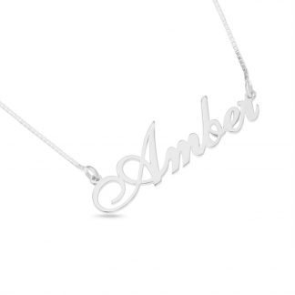 Sterling Silver 925 Personalised Custom Name Necklace Carrie Style